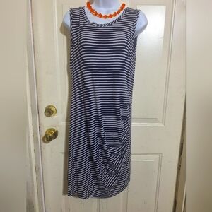 Love Fire Gathered Side Striped Dress XL
